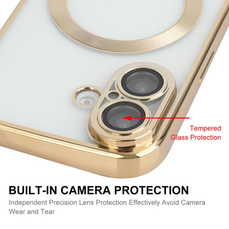 For iPhone 17 ENKAY Hat-Prince Magsafe Electroplated TPU Clear Shockproof Phone Case