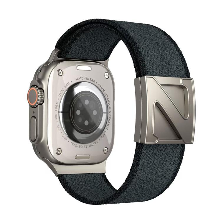 For Apple Watch 46mm / 49mm / 45mm / 44mm Z Shaped Magnetic Clasp Two Color Nylon Watch Band