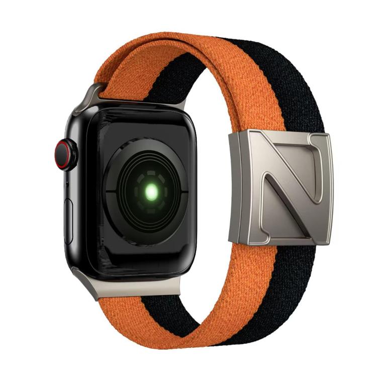 For Apple Watch 42mm / 41mm / 40mm / 38mm Z Shaped Magnetic Clasp Two Color Nylon Watch Band