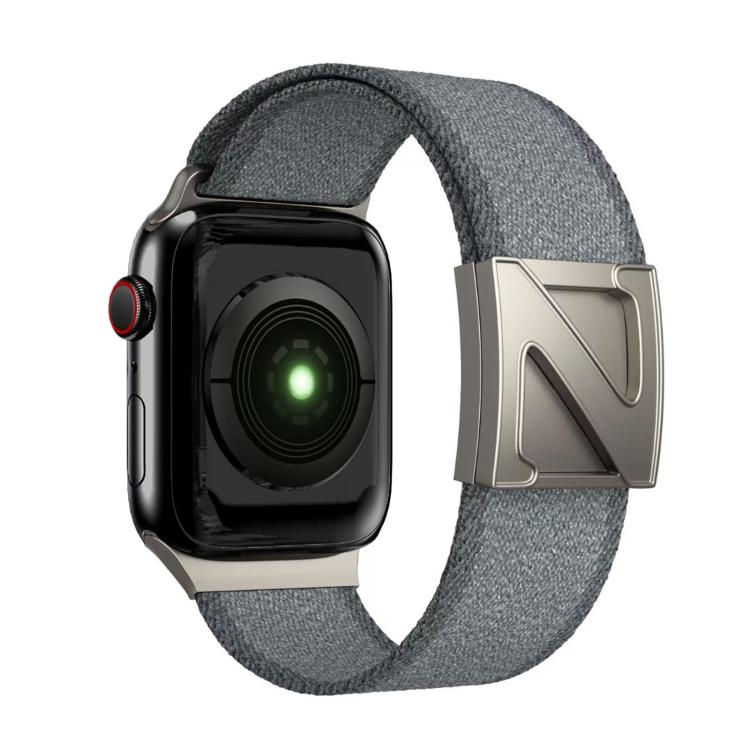 For Apple Watch 42mm / 41mm / 40mm / 38mm Z Shaped Magnetic Clasp Two Color Nylon Watch Band