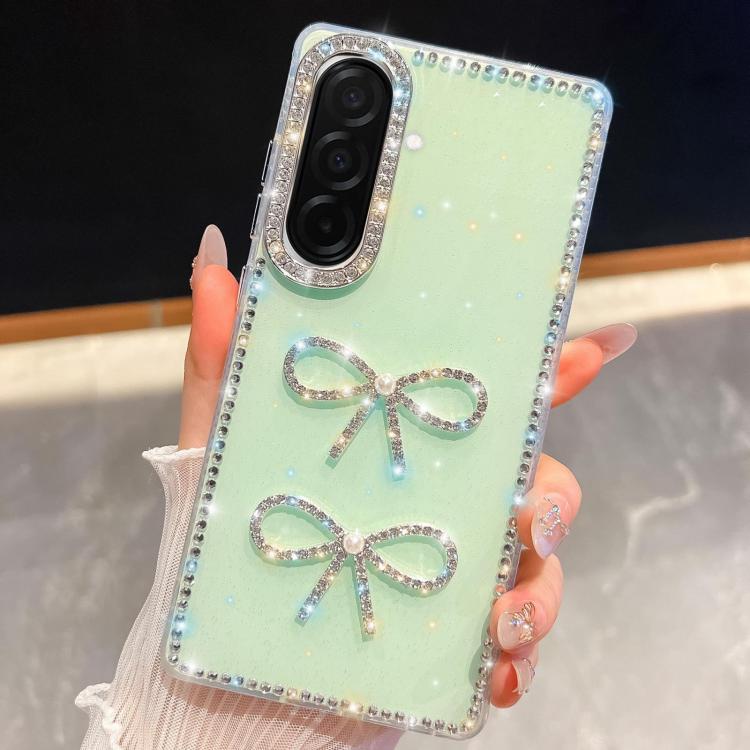 For Samsung Galaxy A26 5G Diamond Glitter Dual Bow-knot Shockproof Phone Case