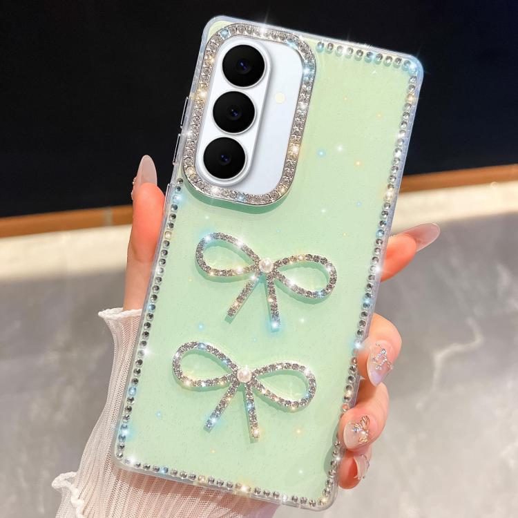 For Samsung Galaxy S26 5G Diamond Glitter Dual Bow-knot Shockproof Phone Case