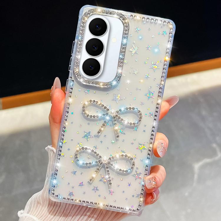 For Samsung Galaxy S26 5G Diamond Glitter Dual Bow-knot Shockproof Phone Case
