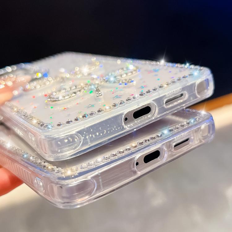 For Samsung Galaxy A07 5G Diamond Glitter Dual Bow-knot Shockproof Phone Case