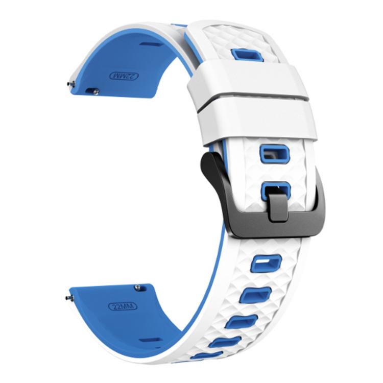 22mm Quick Release Buckle Diamond Texture Two Color Silicone Watch Band