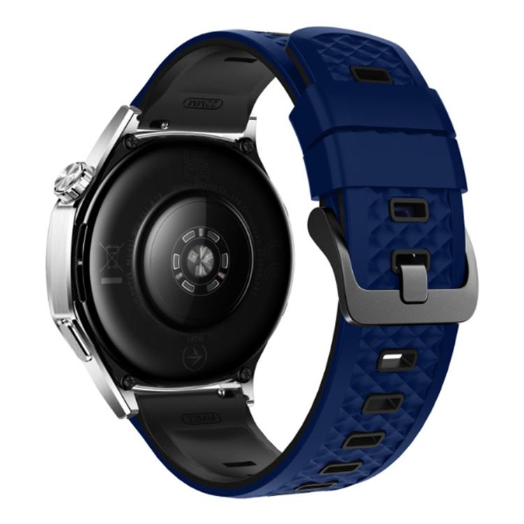 22mm Quick Release Buckle Diamond Texture Two Color Silicone Watch Band