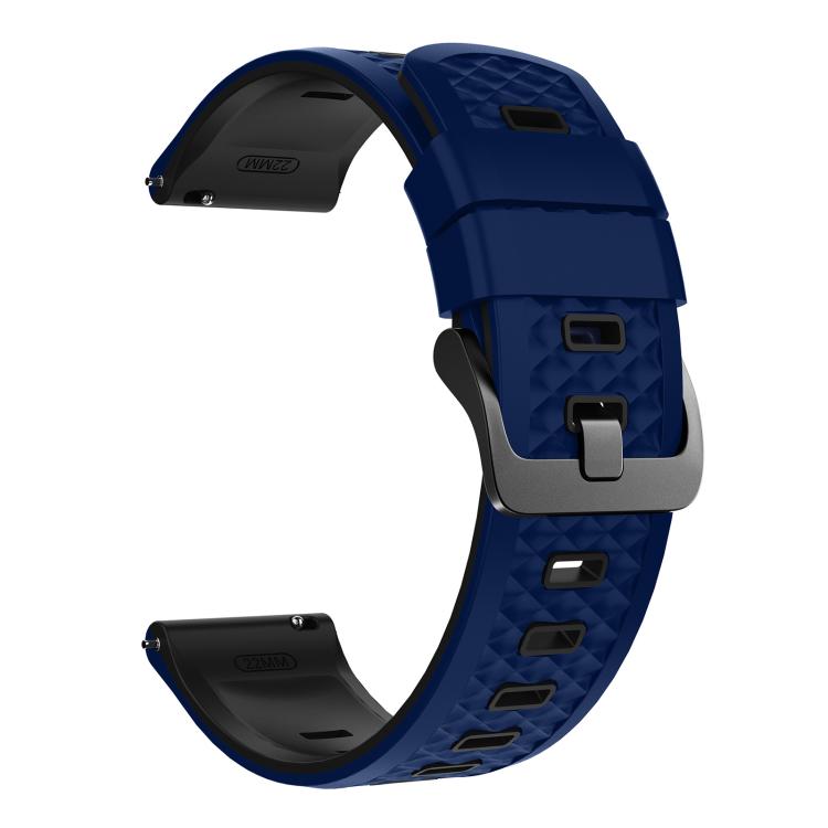 22mm Quick Release Buckle Diamond Texture Two Color Silicone Watch Band