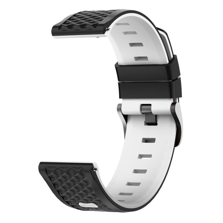 22mm Quick Release Buckle Diamond Texture Two Color Silicone Watch Band