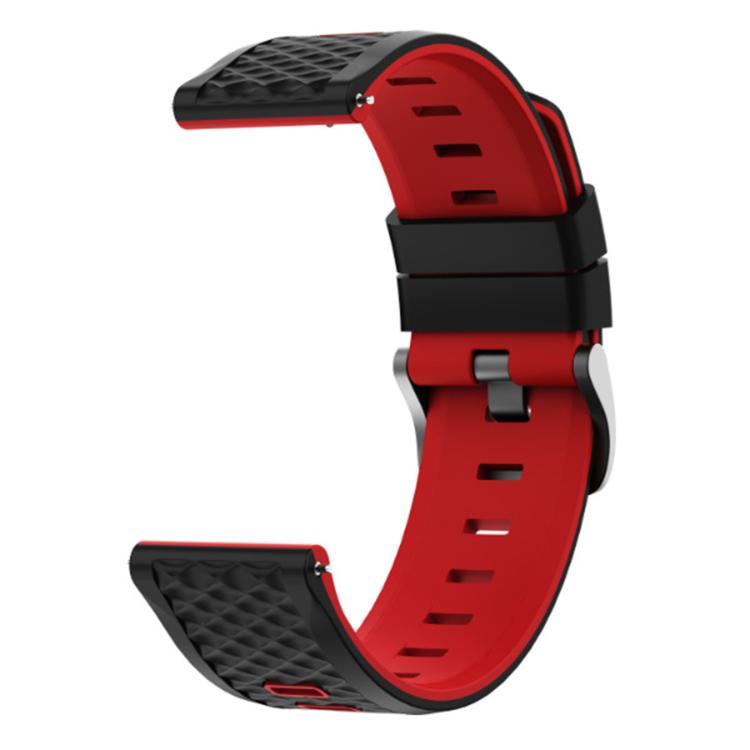 22mm Quick Release Buckle Diamond Texture Two Color Silicone Watch Band