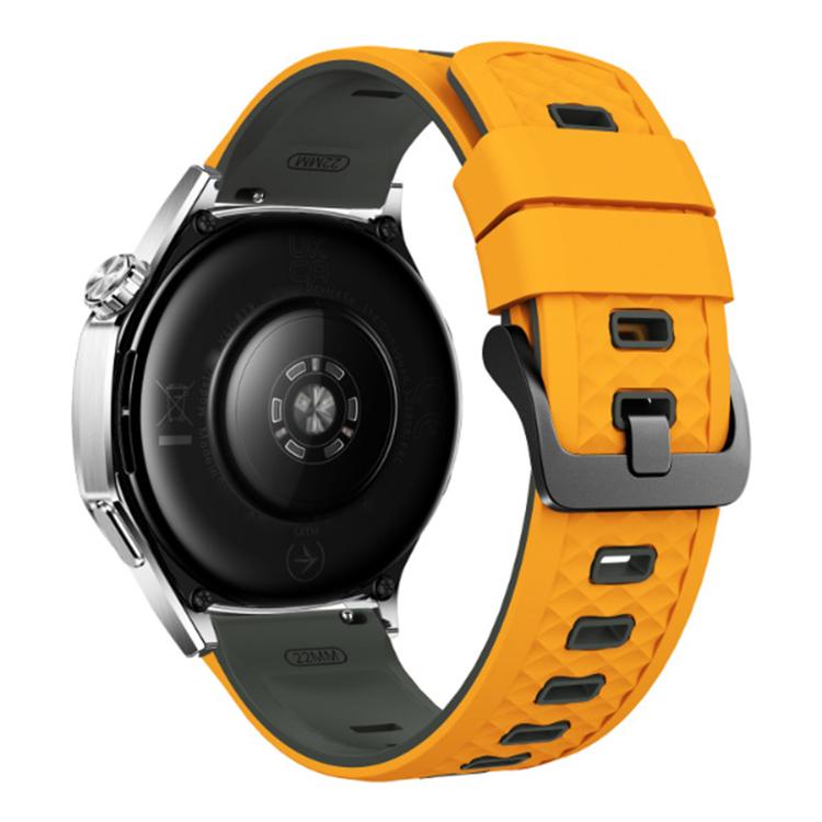 22mm Quick Release Buckle Diamond Texture Two Color Silicone Watch Band