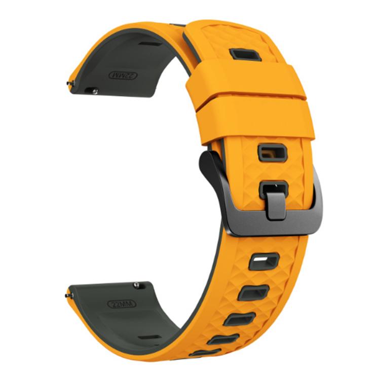 22mm Quick Release Buckle Diamond Texture Two Color Silicone Watch Band