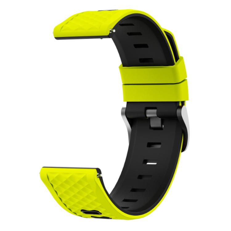 22mm Quick Release Buckle Diamond Texture Two Color Silicone Watch Band