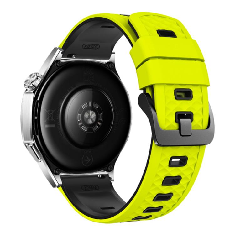 22mm Quick Release Buckle Diamond Texture Two Color Silicone Watch Band
