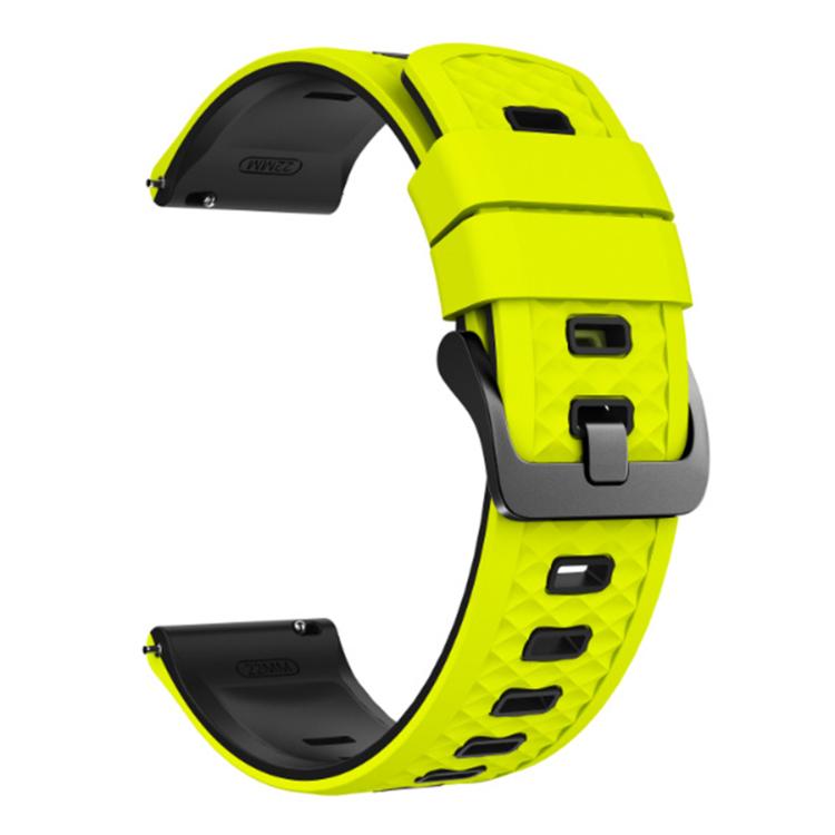 22mm Quick Release Buckle Diamond Texture Two Color Silicone Watch Band