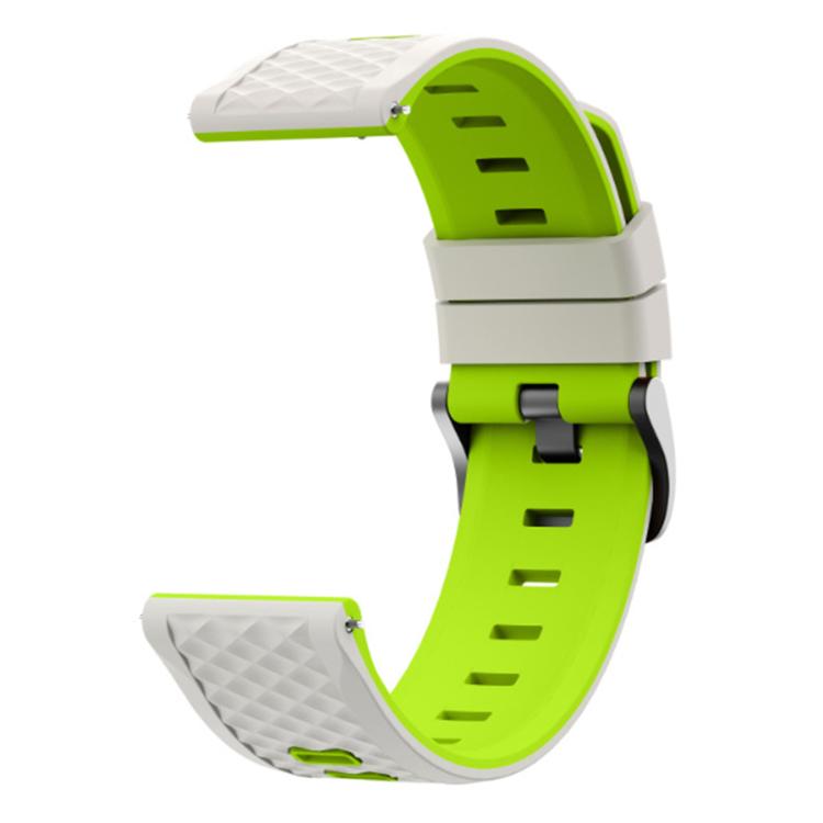 22mm Quick Release Buckle Diamond Texture Two Color Silicone Watch Band