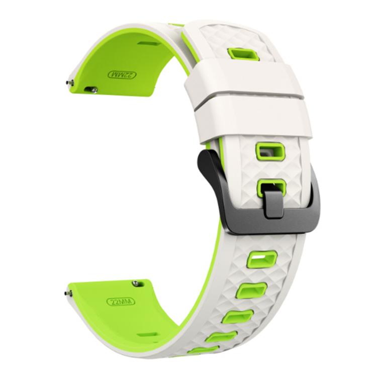 22mm Quick Release Buckle Diamond Texture Two Color Silicone Watch Band