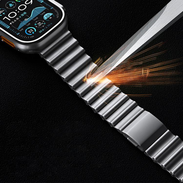 For Apple Watch 46mm / 49mm / 45mm / 44mm Ocean Wave Magnetic Buckle Stainless Steel Watch Band