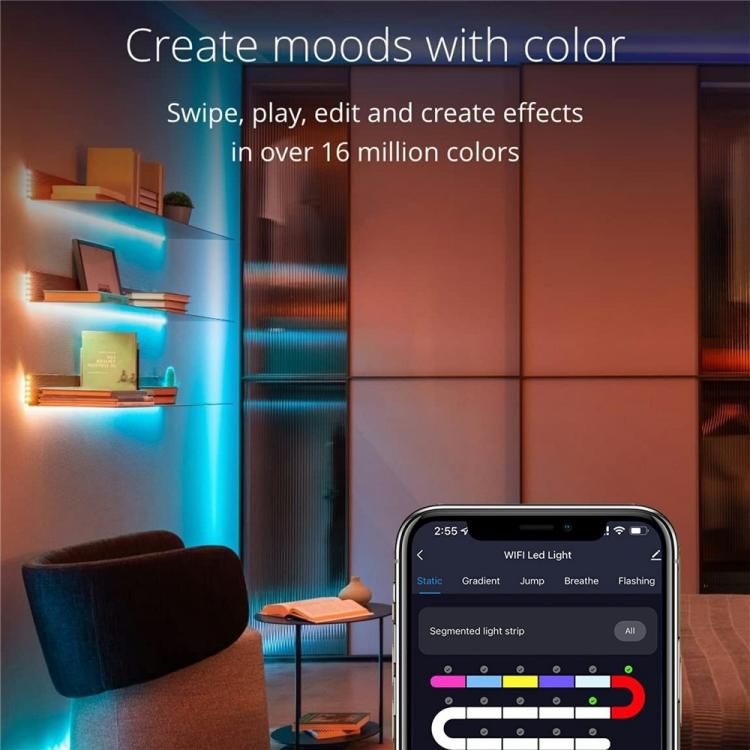 LXDC042 APP Controlled Smart LED String Lights Christmas Party Decoration Lights, Size:20M 200 LEDs