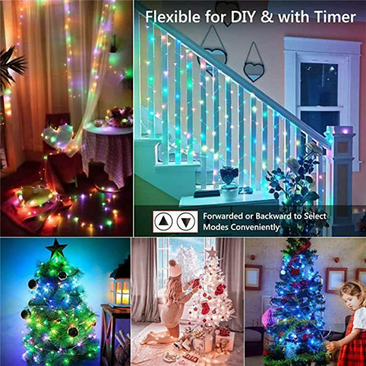 LXDC042 APP Controlled Smart LED String Lights Christmas Party Decoration Lights, Size:20M 200 LEDs