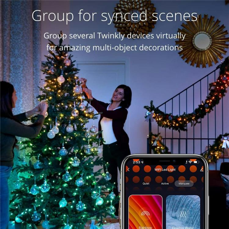 LXDC042 APP Controlled Smart LED String Lights Christmas Party Decoration Lights, Size:20M 200 LEDs