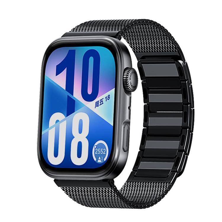 For Huawei Watch Fit4 / Fit4 Pro / Fit3 Magnetic Woven I-Shaped Stainless Steel Watch Band