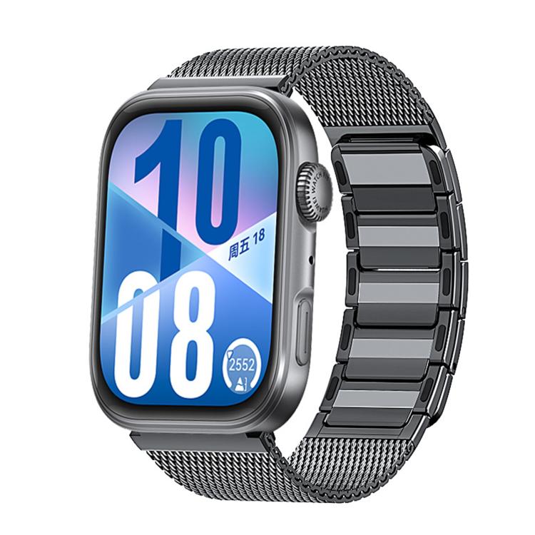 For Huawei Watch Fit4 / Fit4 Pro / Fit3 Magnetic Woven I-Shaped Stainless Steel Watch Band