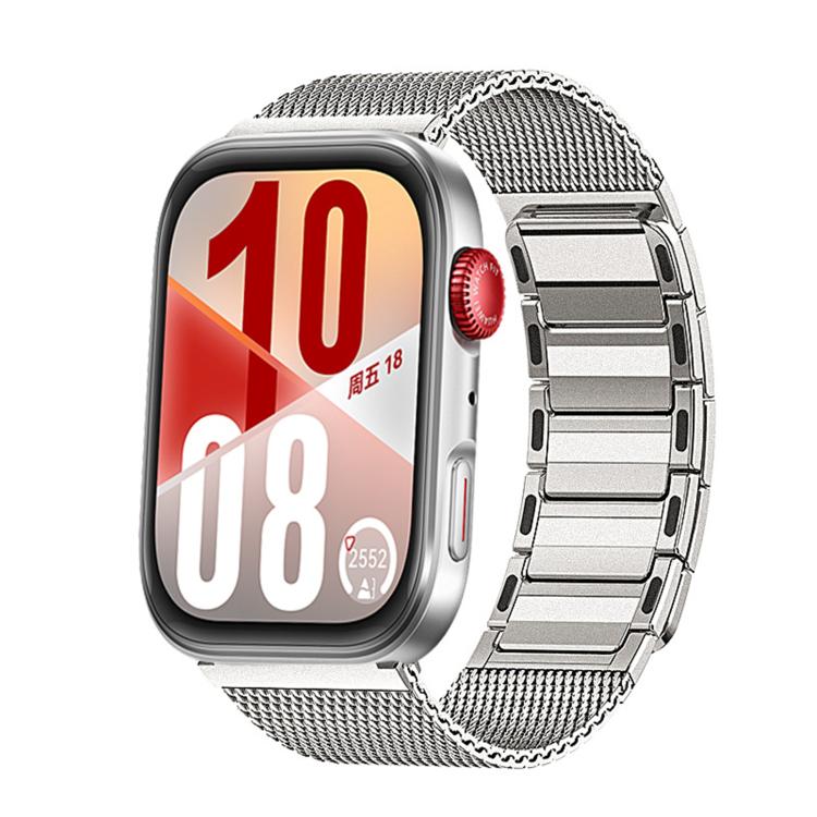 For Huawei Watch Fit4 / Fit4 Pro / Fit3 Magnetic Woven I-Shaped Stainless Steel Watch Band