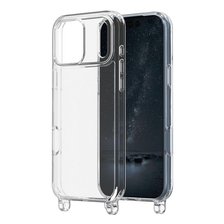 For iPhone 17 Pro Max Kalebol Minimalist Transparent Lanyard Integrated Phone Case - Transparent