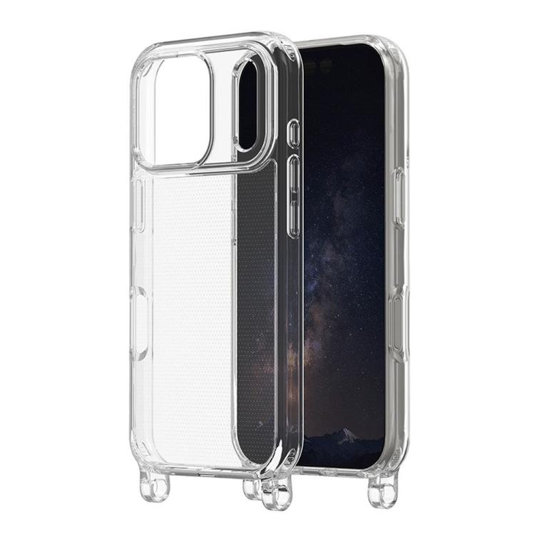 For iPhone 17 Pro Kalebol Minimalist Transparent Lanyard Integrated Phone Case - Transparent