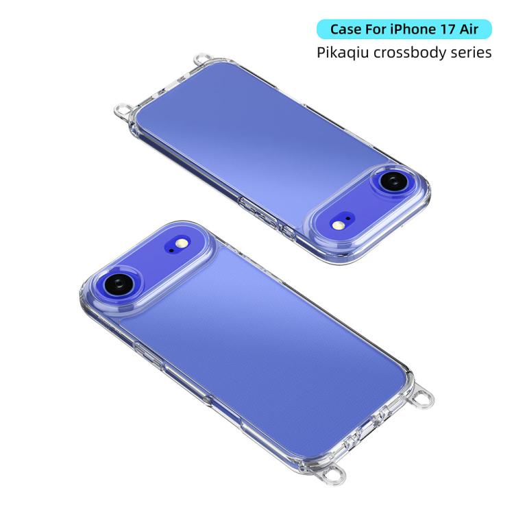 For iPhone Air Kalebol Minimalist High Transparency Multi Color Lanyard Hole Phone Case
