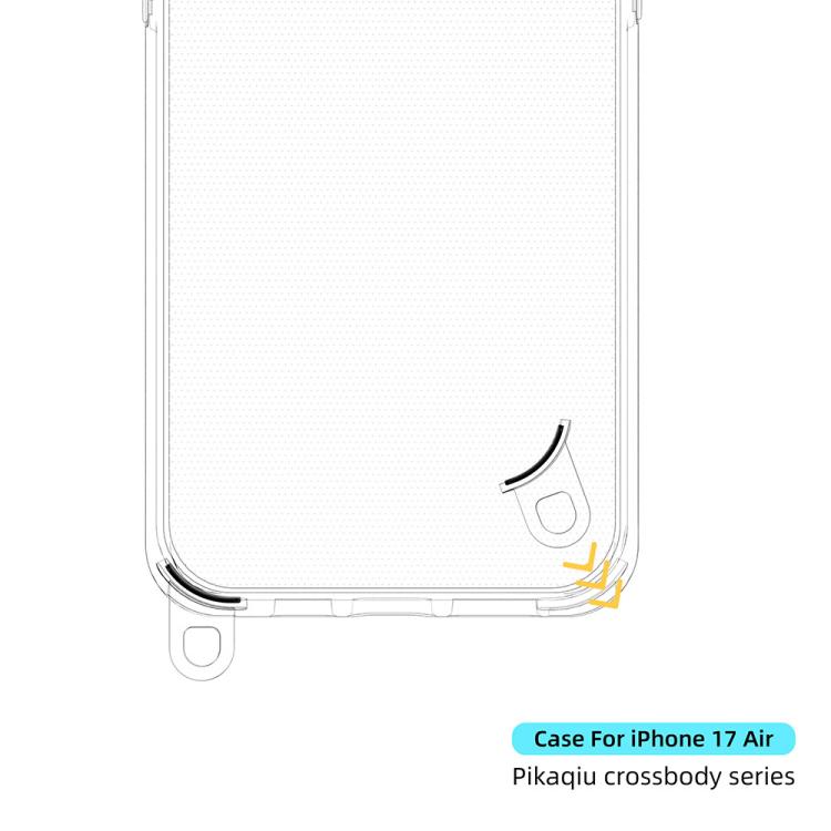 For iPhone Air Kalebol Minimalist High Transparency Multi Color Lanyard Hole Phone Case