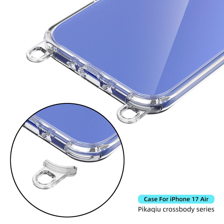 For iPhone Air Kalebol Minimalist High Transparency Multi Color Lanyard Hole Phone Case