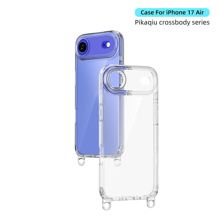 For iPhone Air Kalebol Minimalist High Transparency Multi Color Lanyard Hole Phone Case