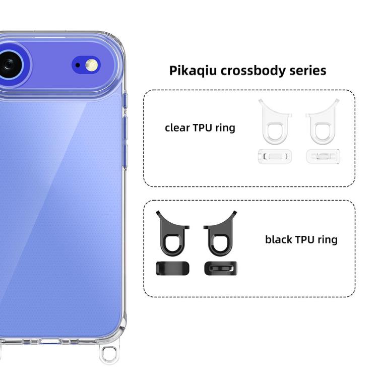 For iPhone Air Kalebol Minimalist High Transparency Multi Color Lanyard Hole Phone Case