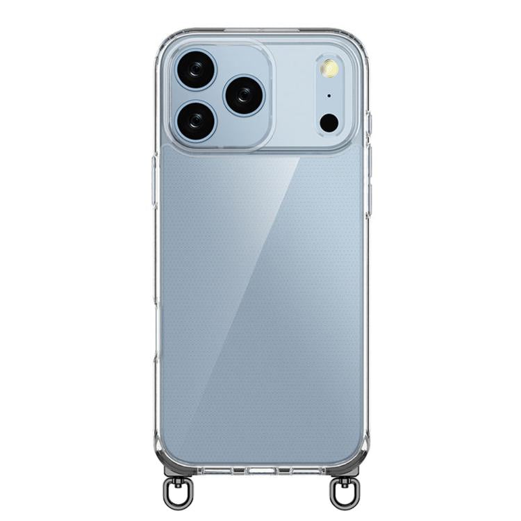 For iPhone 17 Pro Max Kalebol Minimalist High Transparency Multi Color Rotating Lanyard Hole Phone Case