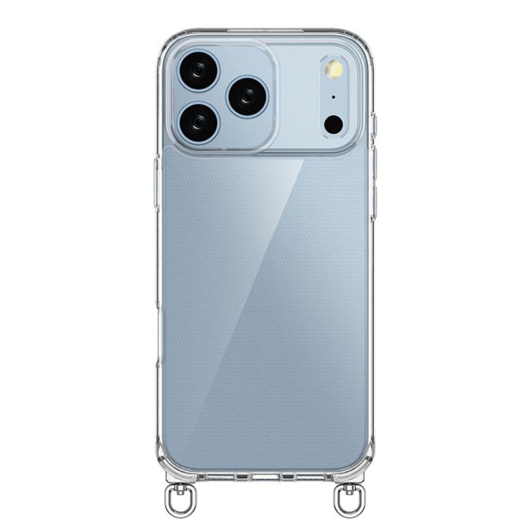 For iPhone 17 Pro Max Kalebol Minimalist High Transparency Multi Color Rotating Lanyard Hole Phone Case