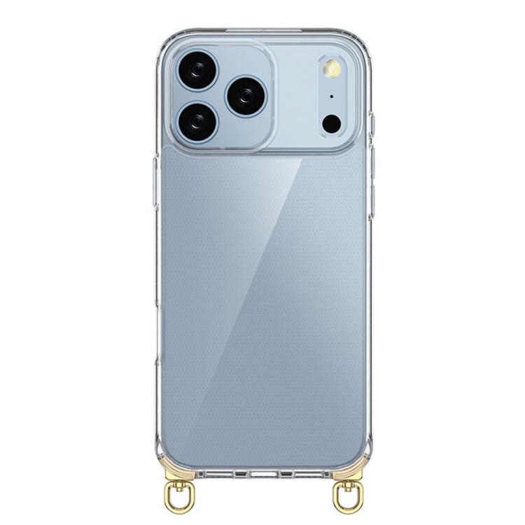 For iPhone 17 Pro Max Kalebol Minimalist High Transparency Multi Color Rotating Lanyard Hole Phone Case