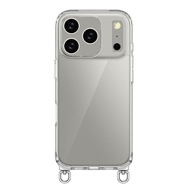For iPhone 17 Pro Kalebol Minimalist High Transparency Multi Color Rotating Lanyard Hole Phone Case