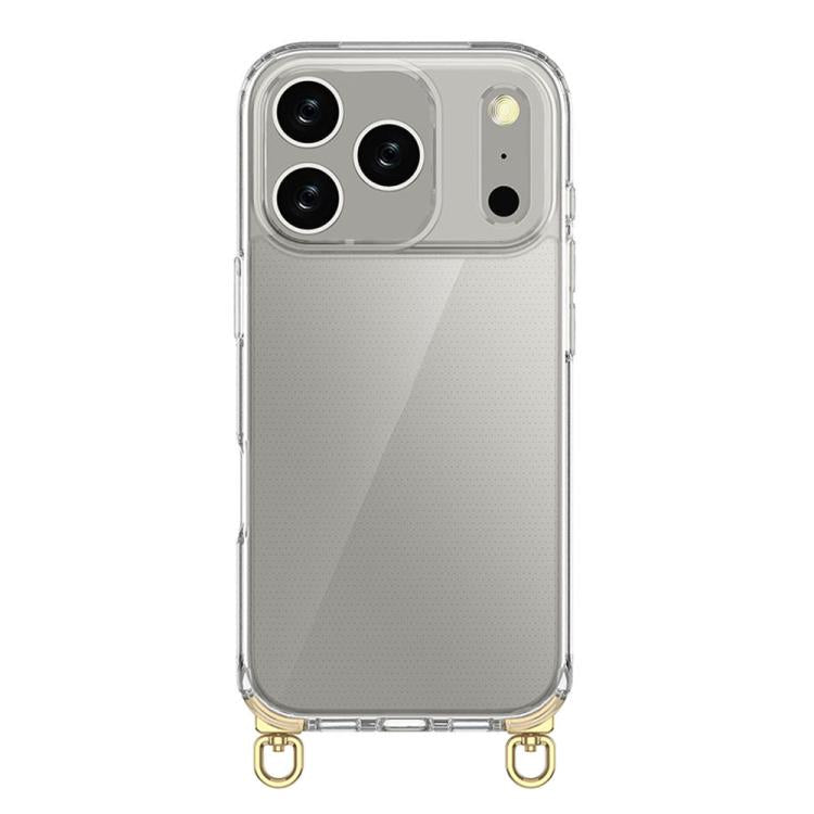 For iPhone 17 Pro Kalebol Minimalist High Transparency Multi Color Rotating Lanyard Hole Phone Case