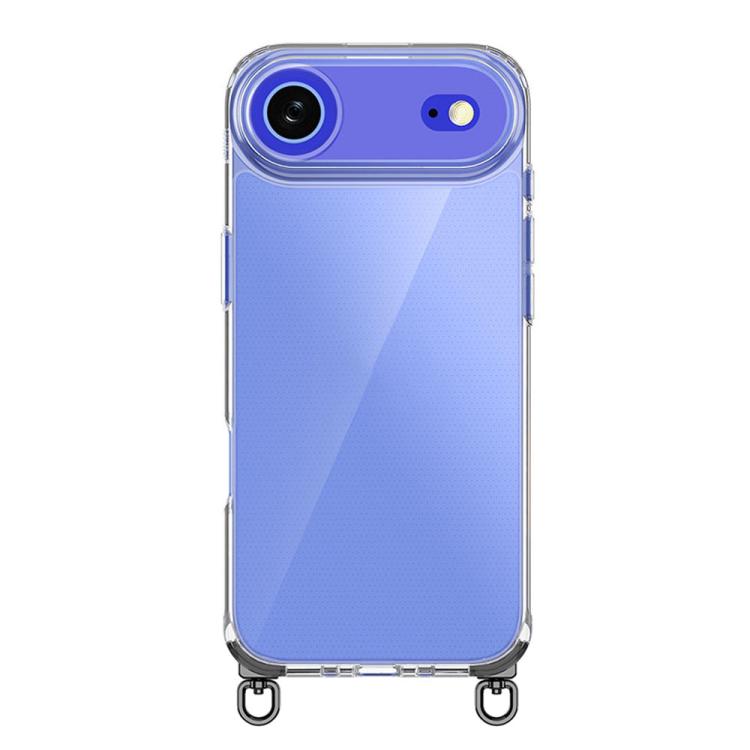 For iPhone Air Kalebol Minimalist High Transparency Multi Color Rotating Lanyard Hole Phone Case