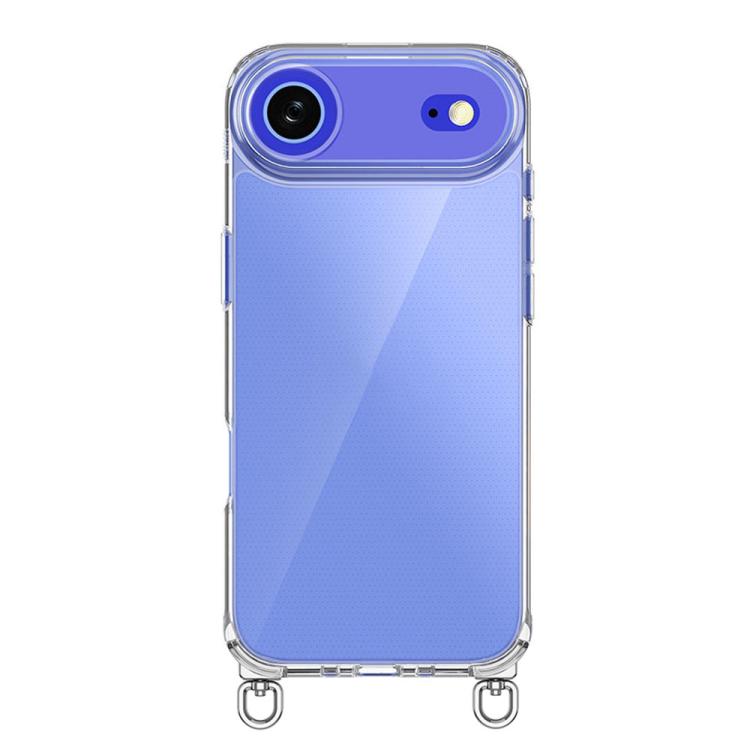 For iPhone Air Kalebol Minimalist High Transparency Multi Color Rotating Lanyard Hole Phone Case