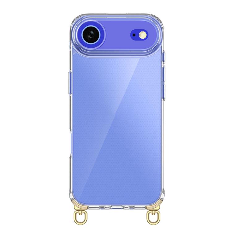 For iPhone Air Kalebol Minimalist High Transparency Multi Color Rotating Lanyard Hole Phone Case