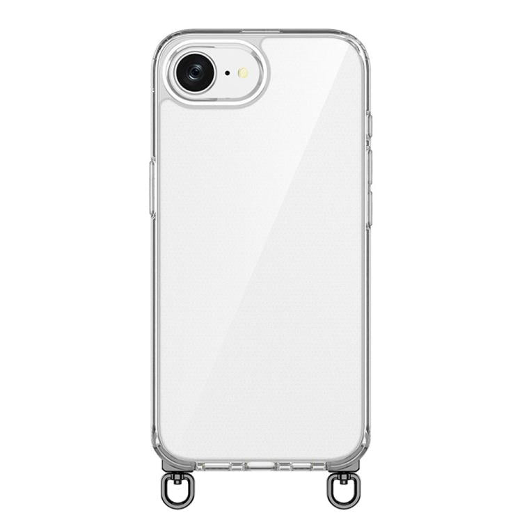 For iPhone 17e / 16e Kalebol Minimalist High Transparency Multi Color Rotating Lanyard Hole Phone Case