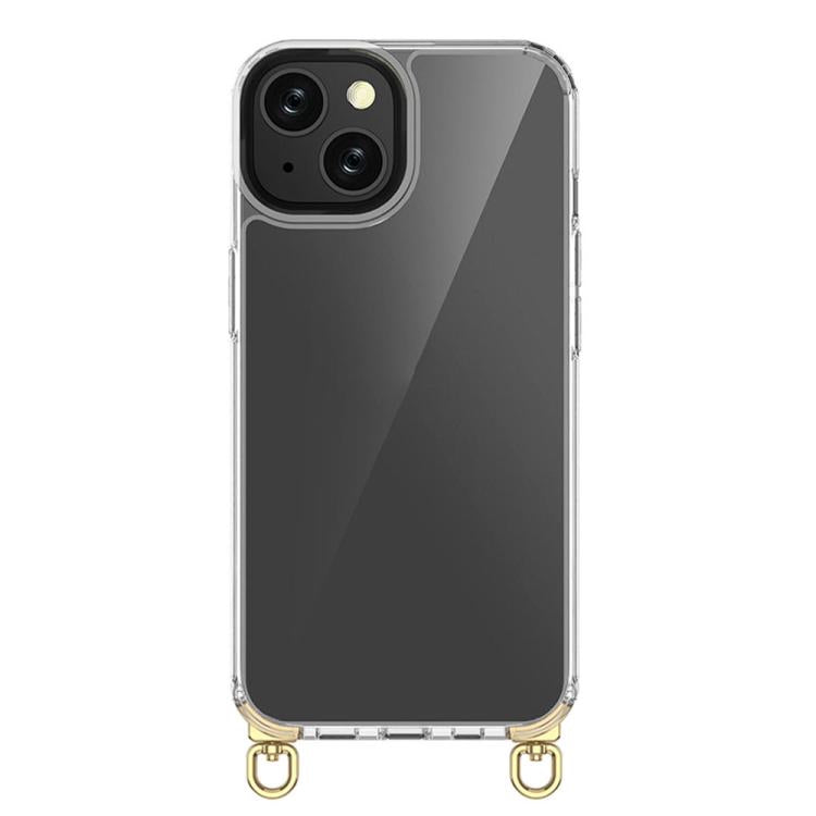 For iPhone 14 Kalebol Minimalist High Transparency Multi Color Rotating Lanyard Hole Phone Case