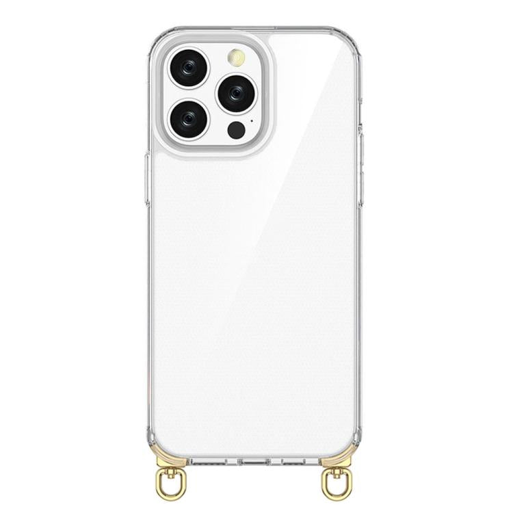For iPhone 13 Pro Kalebol Minimalist High Transparency Multi Color Rotating Lanyard Hole Phone Case