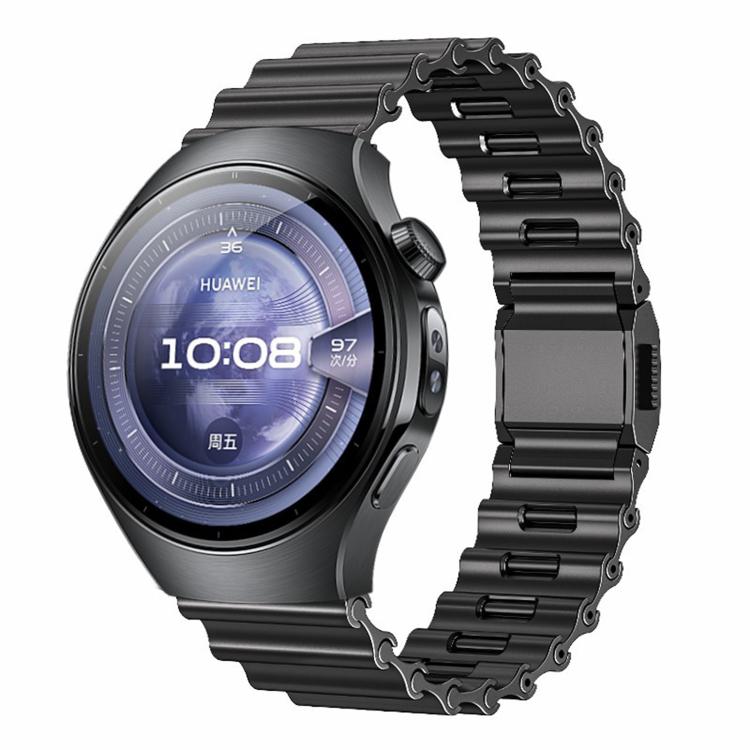 22mm Ocean Wave Texture Magnetic Clasp Stainless Steel Watch Band