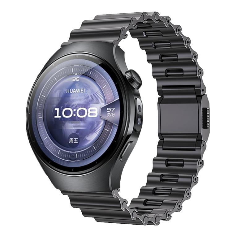 22mm Ocean Wave Texture Magnetic Clasp Stainless Steel Watch Band