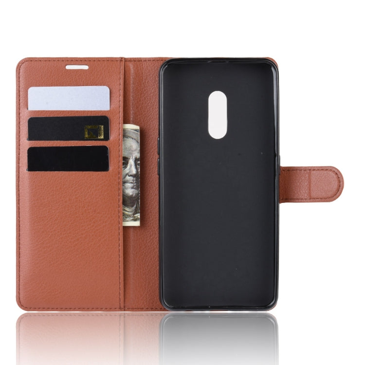 Litchi Texture Horizontal Flip Leather Case for OPPO Realme X, with Wallet & Holder & Card Slots