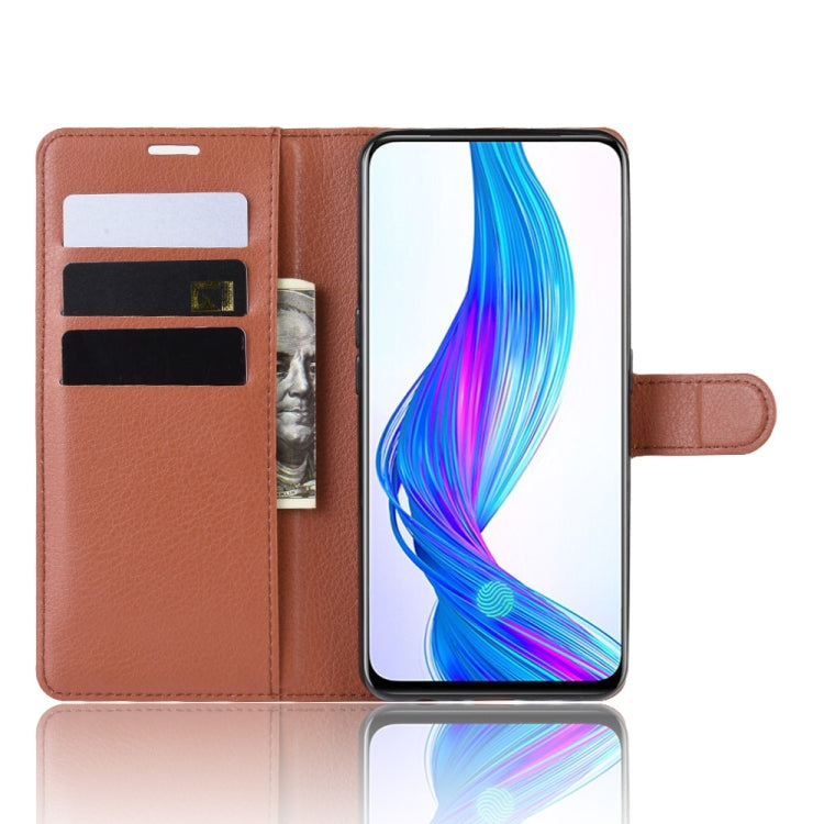 Litchi Texture Horizontal Flip Leather Case for OPPO Realme X, with Wallet & Holder & Card Slots
