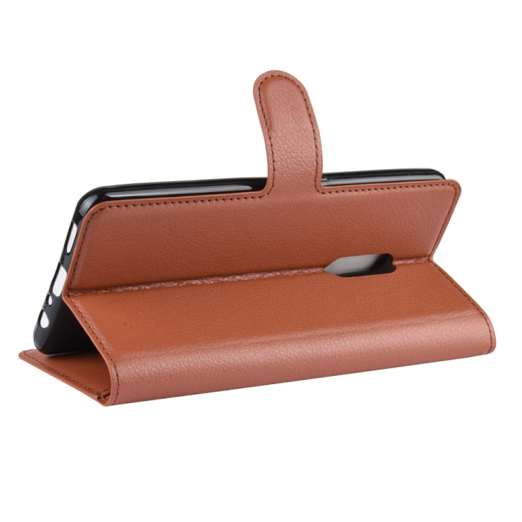 Litchi Texture Horizontal Flip Leather Case for OPPO Realme X, with Wallet & Holder & Card Slots